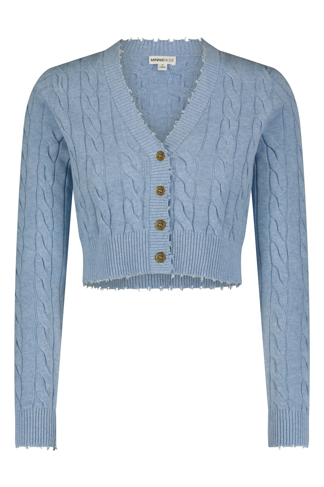 Satya Cable Cropped Cardigan Cameo Blue