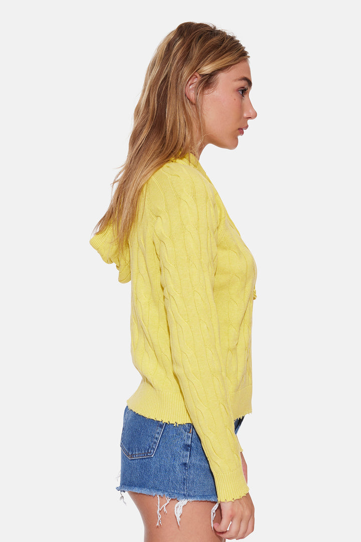 Clay Cable Hoodie Bright Yellow