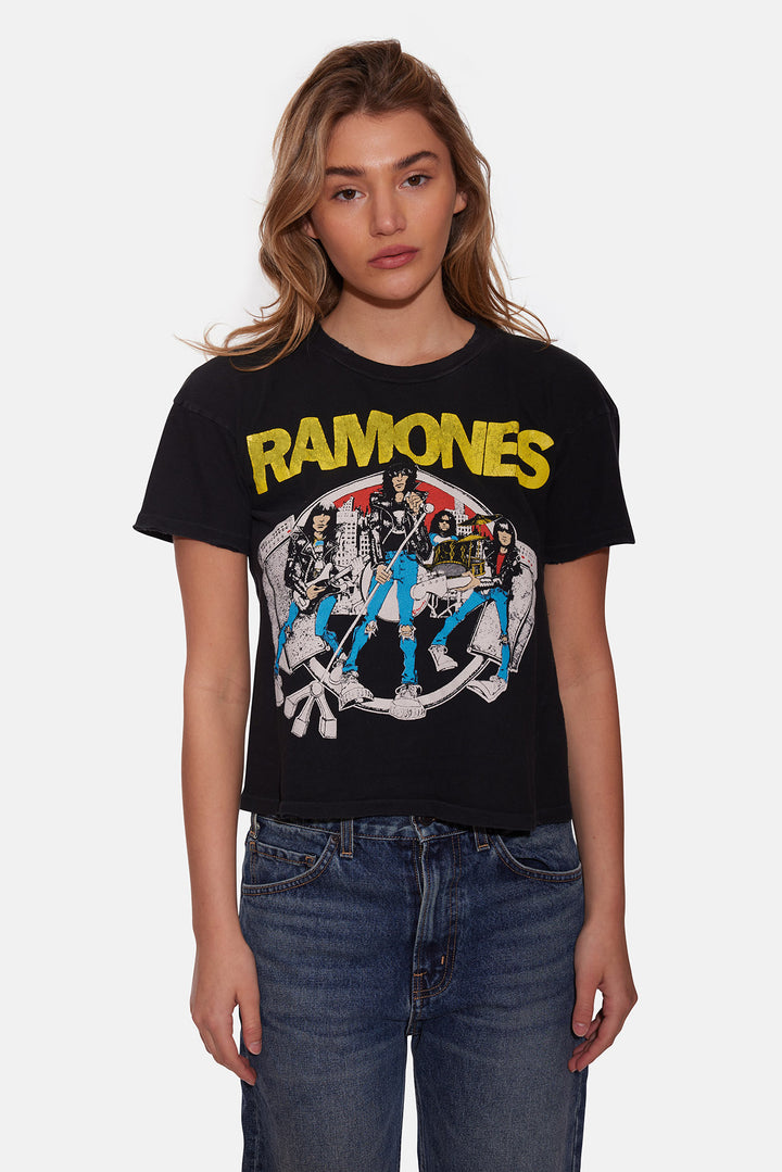 Ramones '78 Crop Tee Coal Pigment