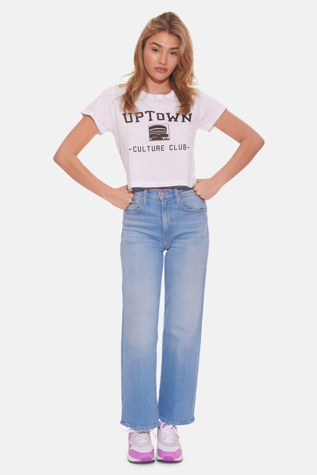 Uptown Culture Cropped Tee White