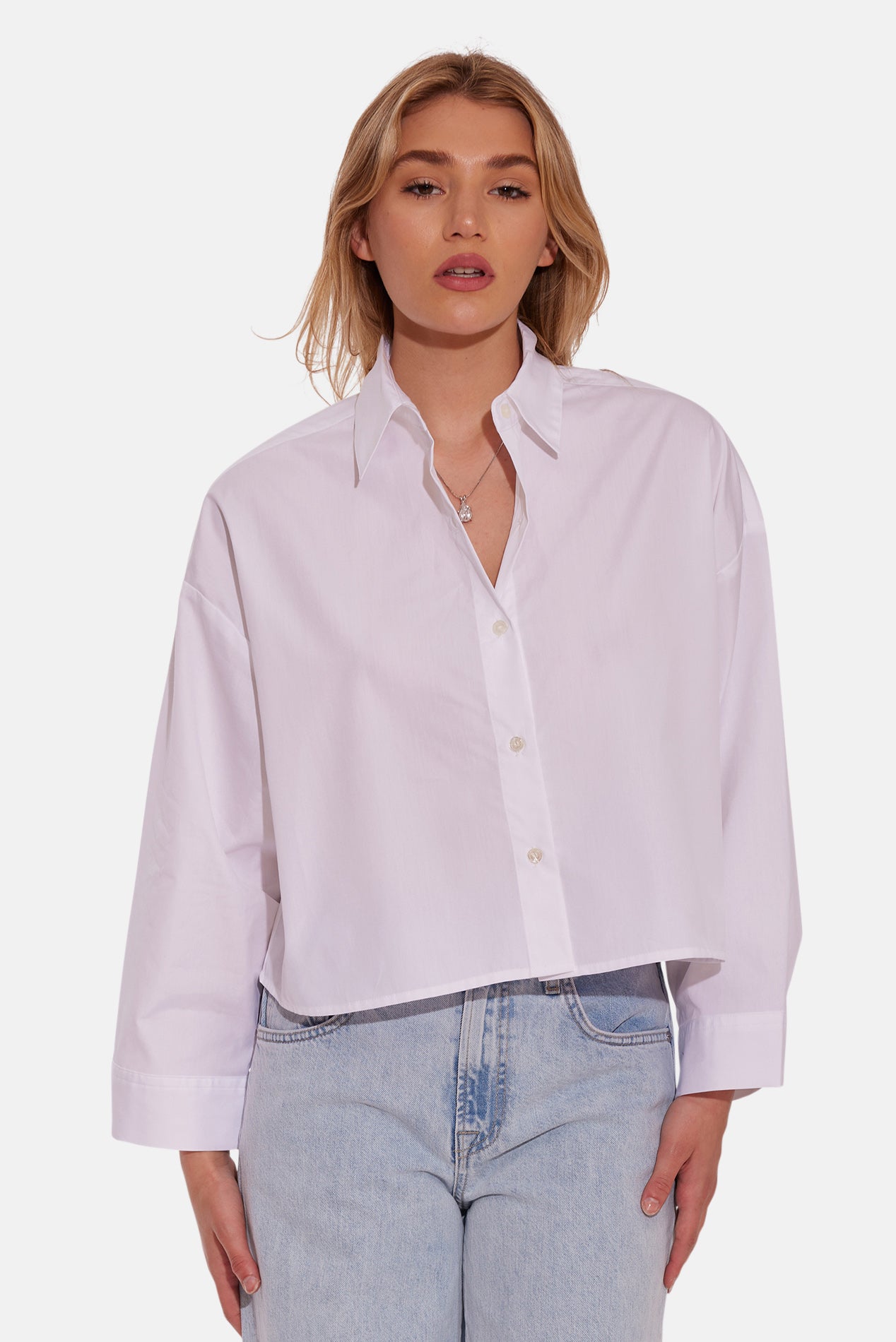 Gansett Poplin Crop Shirt Brown/Beige Stripe