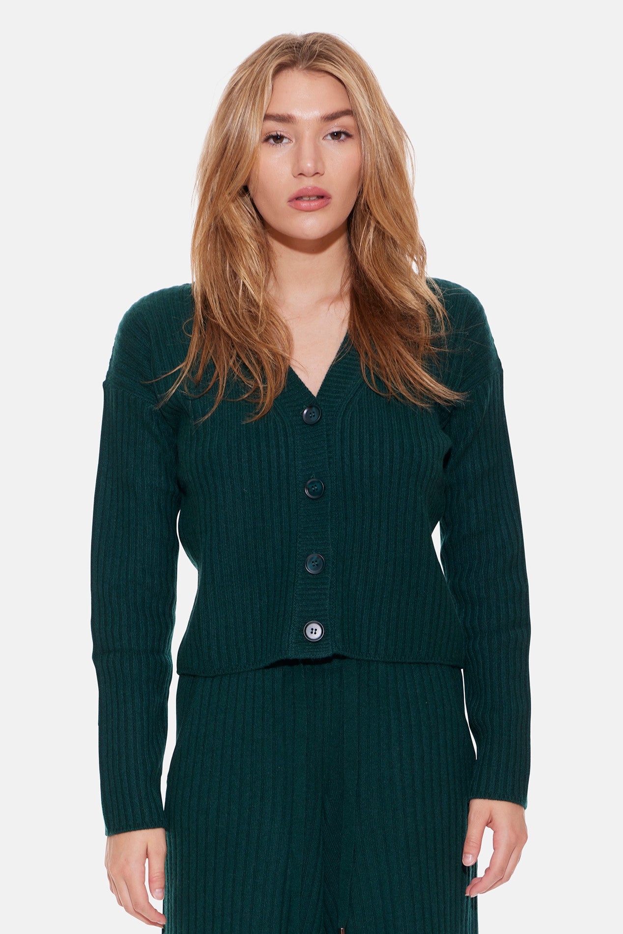 Beatrice Ribbed Cardigan Aspen