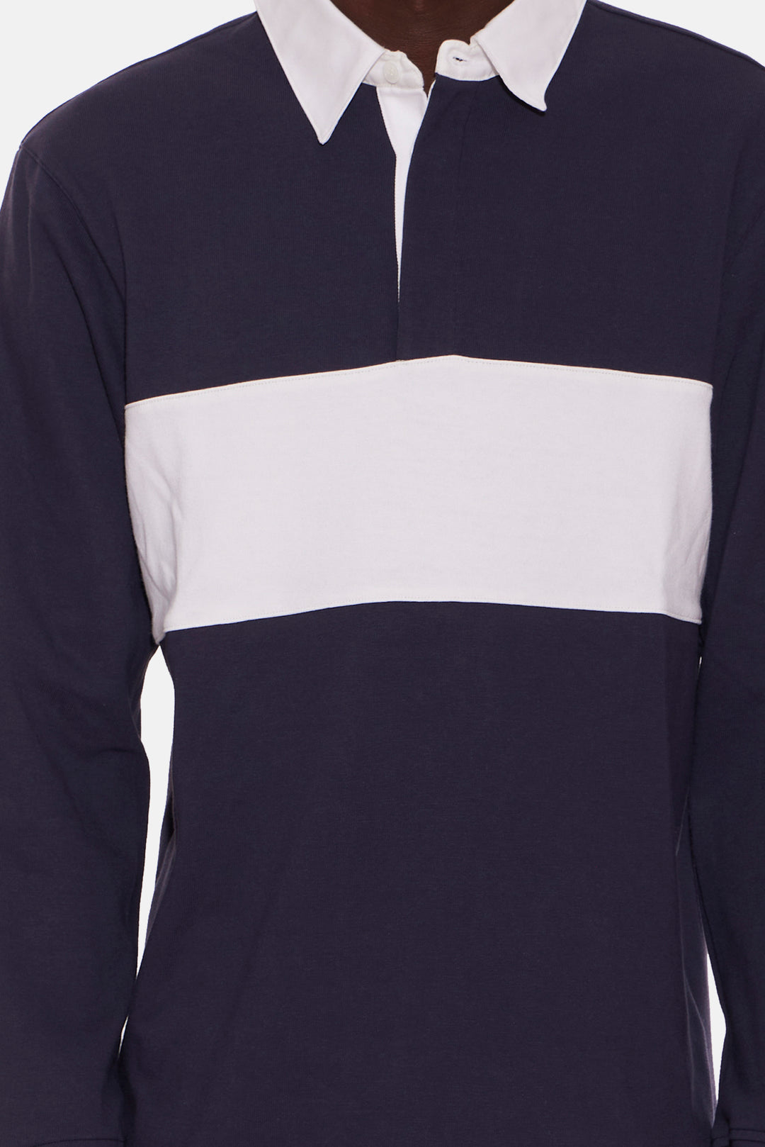 Striped Rugby Navy W/ White