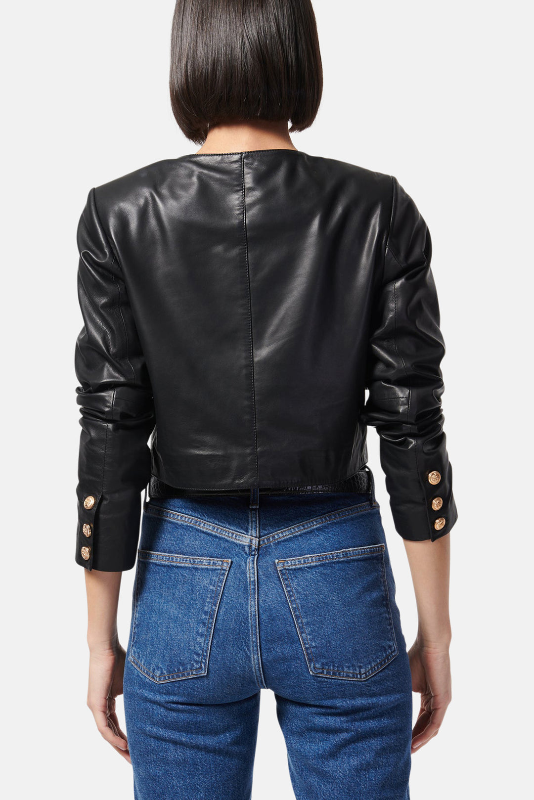 Ludmila Genuine Leather Jacket Black