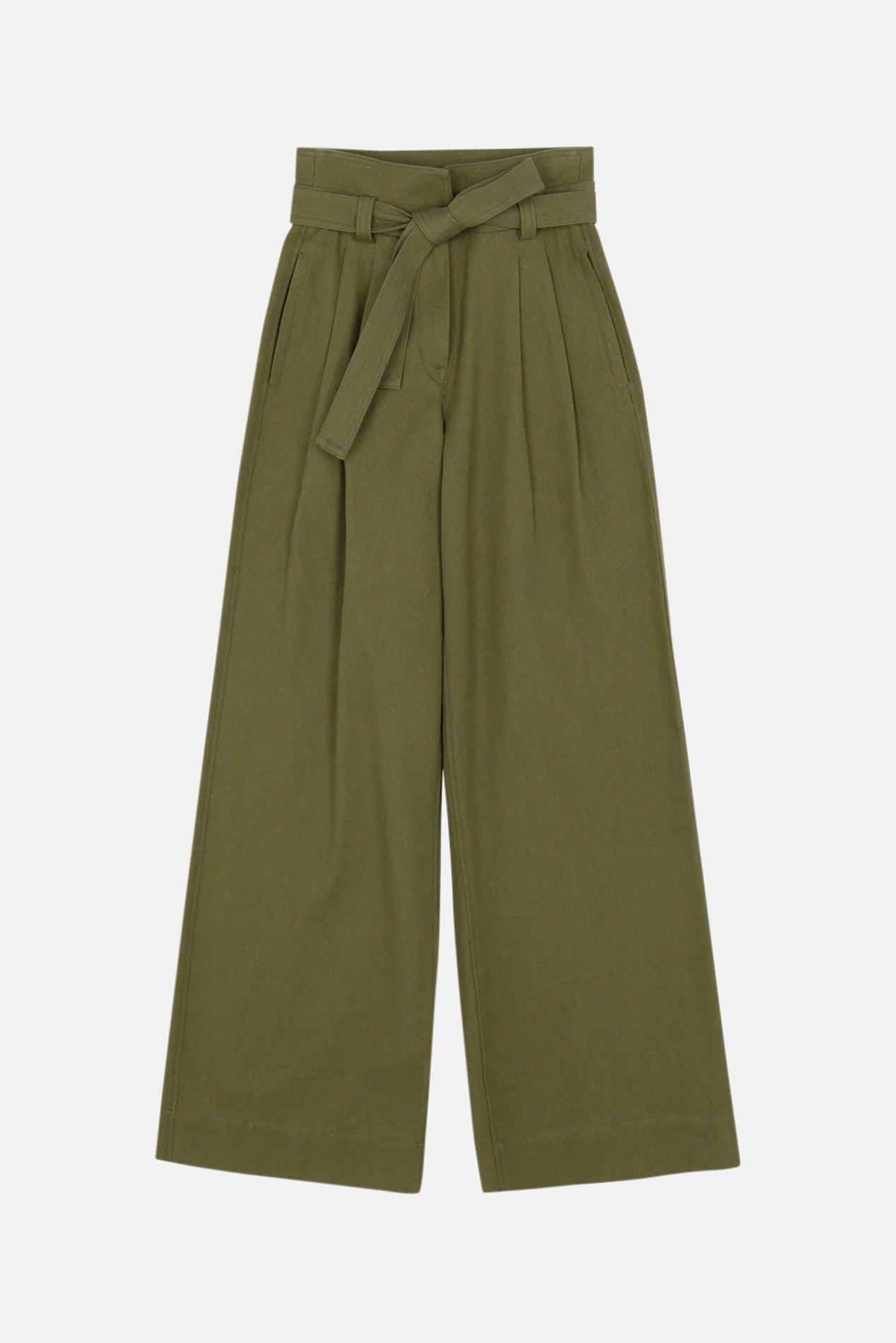 H&M Womens Pants Szie 8 Tan Paperbag High Rise Wide Leg Deep
