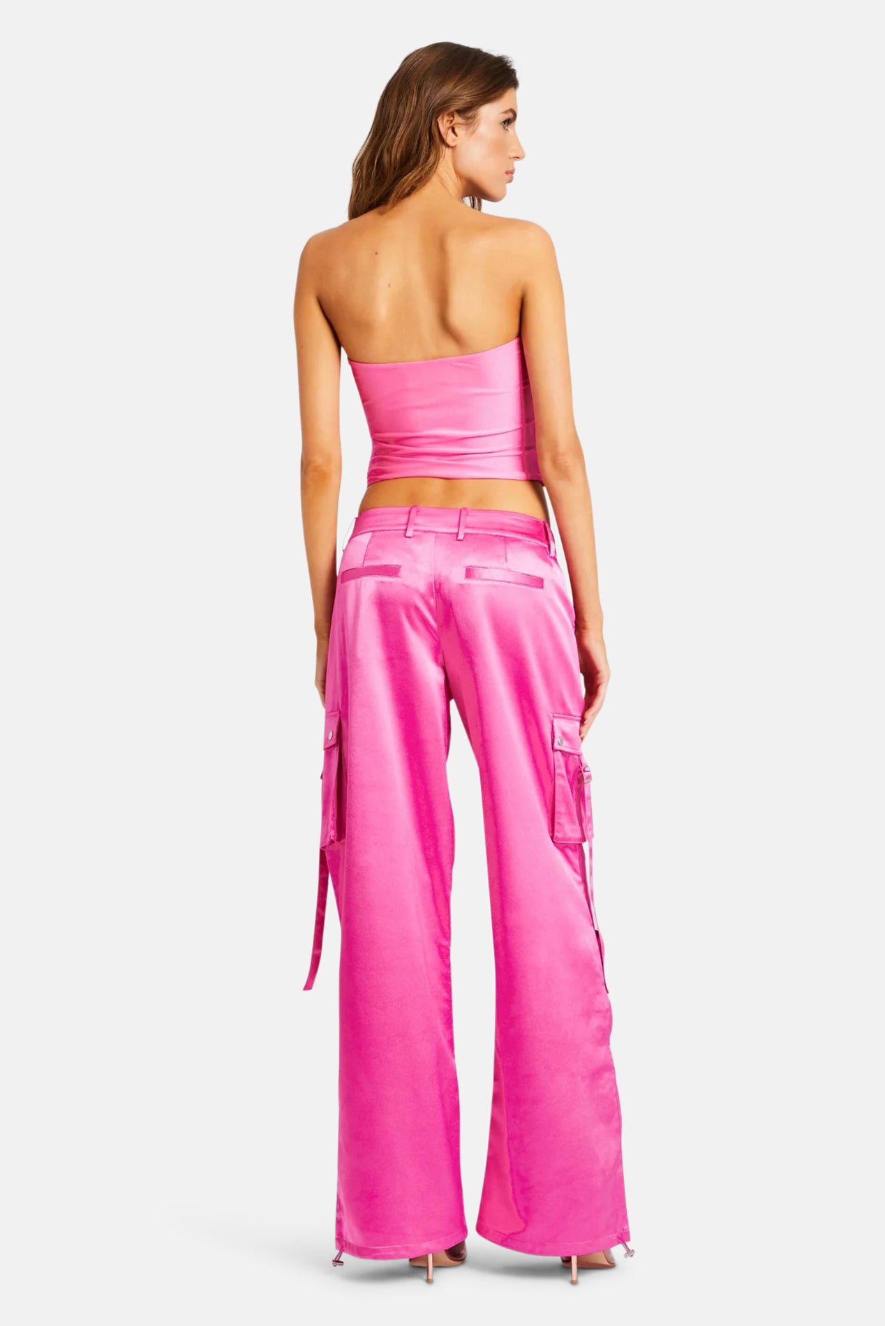 Lai Satin Cargo Pant Malibu Pink – blueandcream