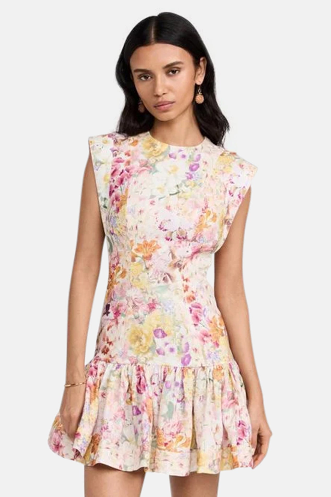 zimmermann illustration flounce mini dress Zimmermann Illustration Flounce Mini Dress In Multicolor - 30% Off