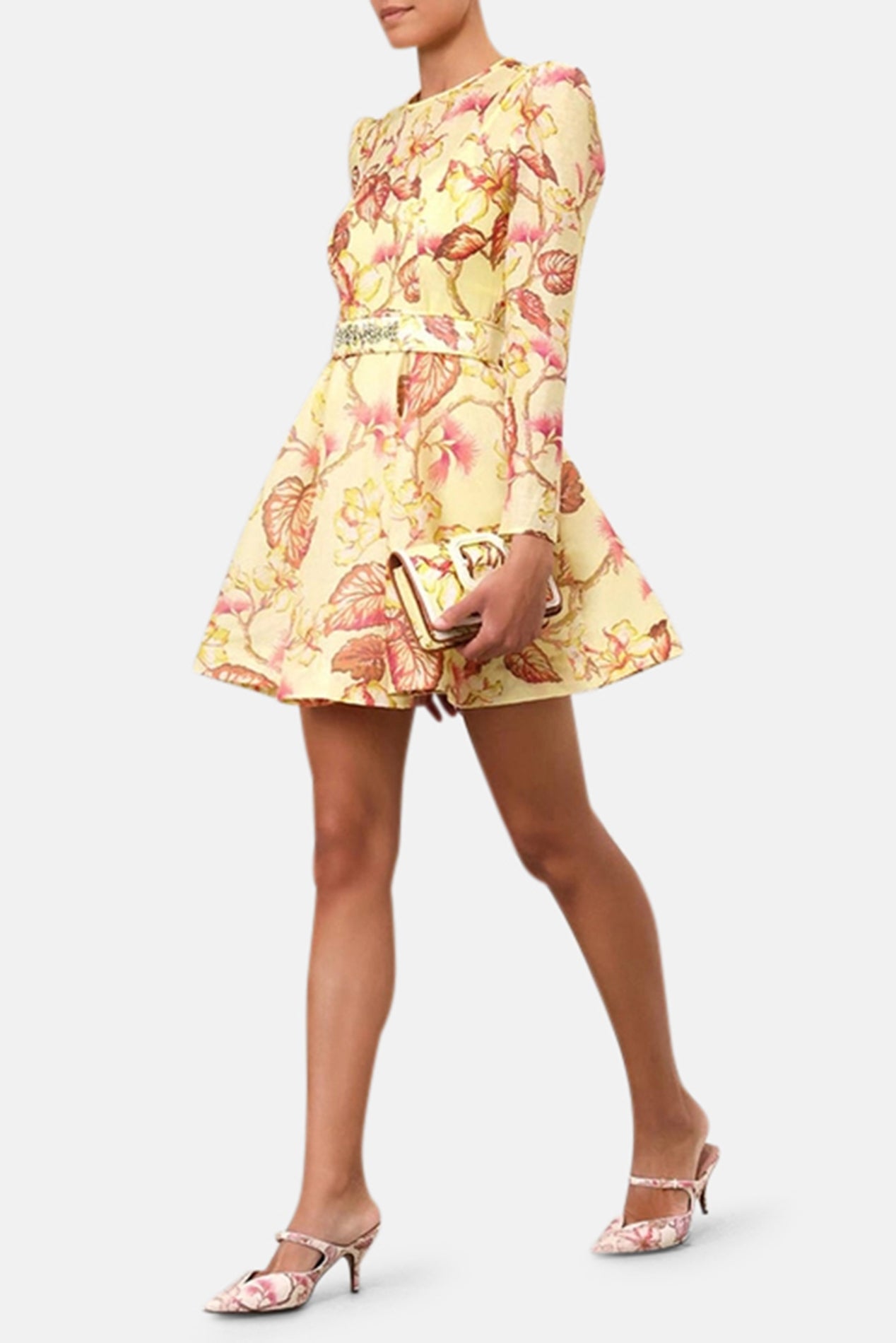 Zimmermann Matchmaker Floral Mini Dress, Yellow Hibiscus, Size 1 Zimmermann Matchmaker Floral Mini Dress, Yellow Hibiscus, Size 1