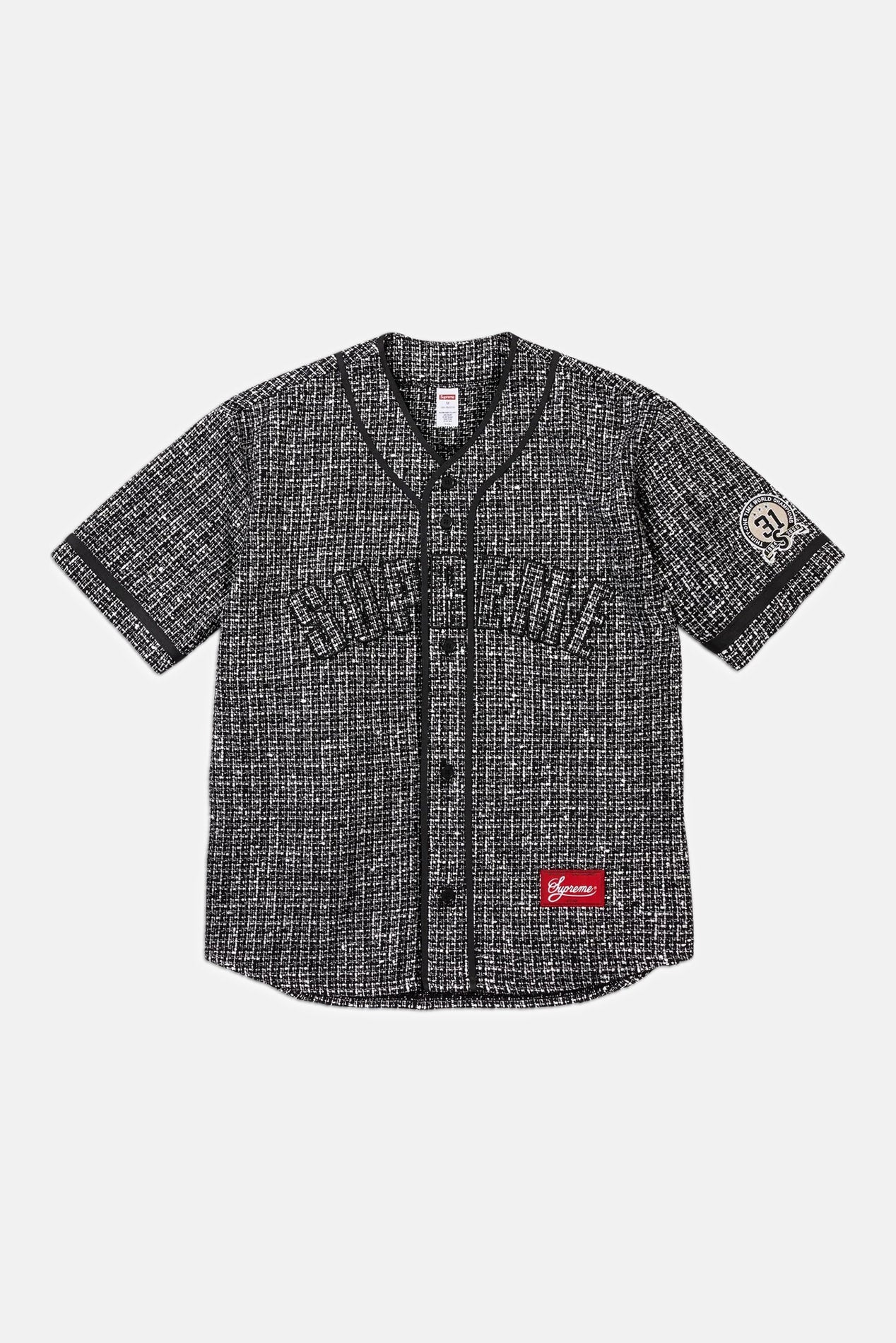 Supreme Boucle Baseball Jersey Black – blueandcream