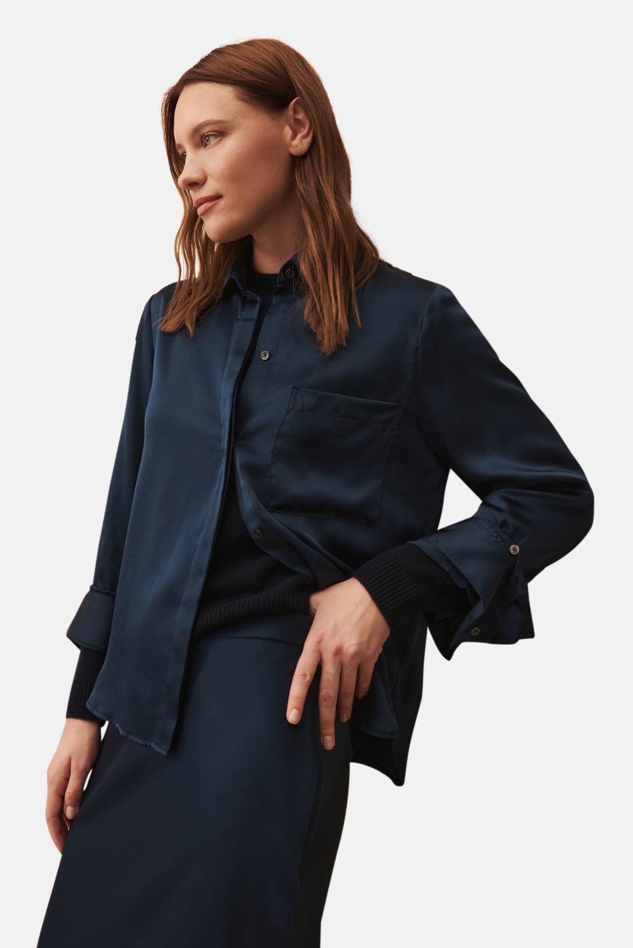 Boyfriend Shirt Mood Indigo – blueandcream