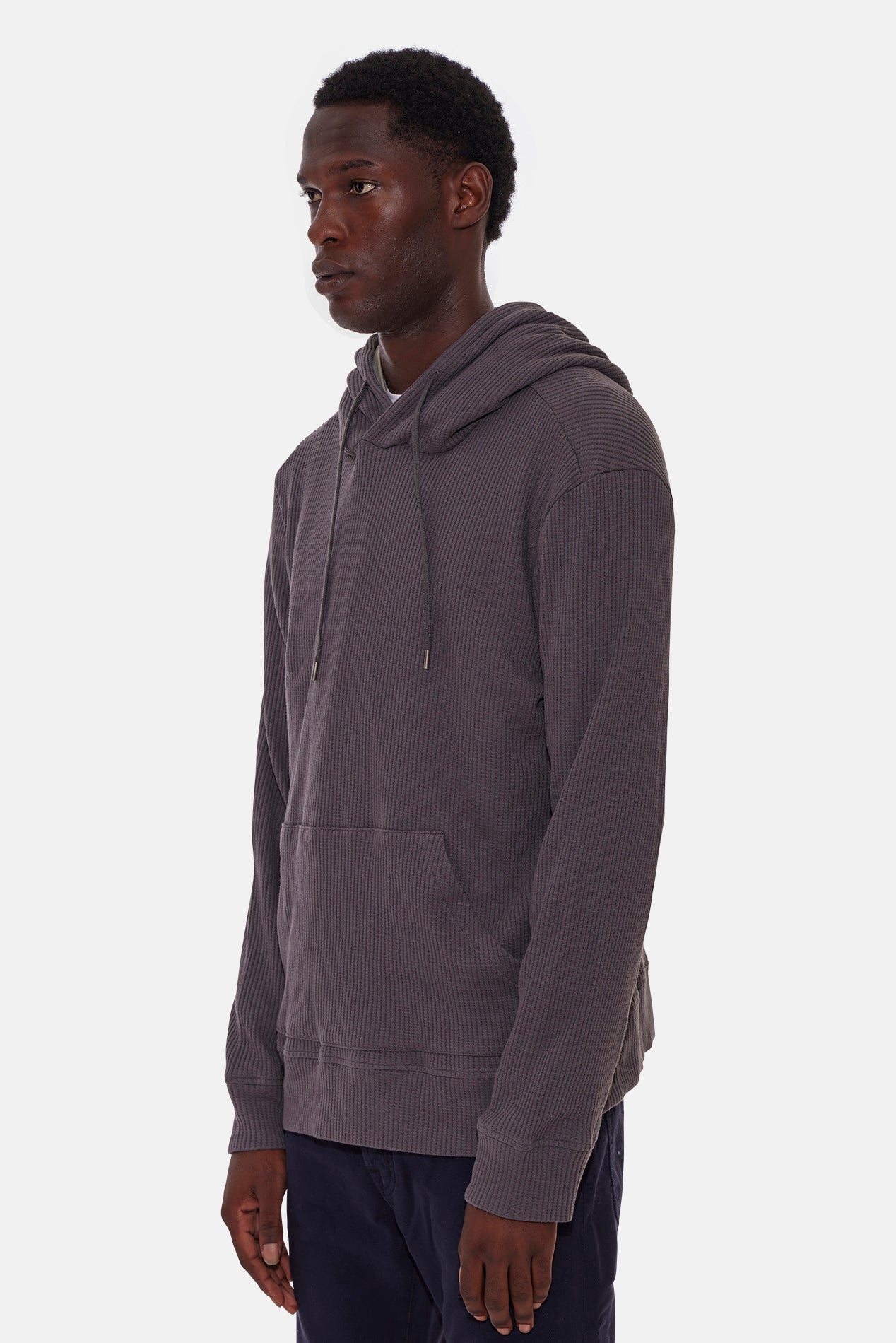 Waffle Hoodie Charcoal – blueandcream