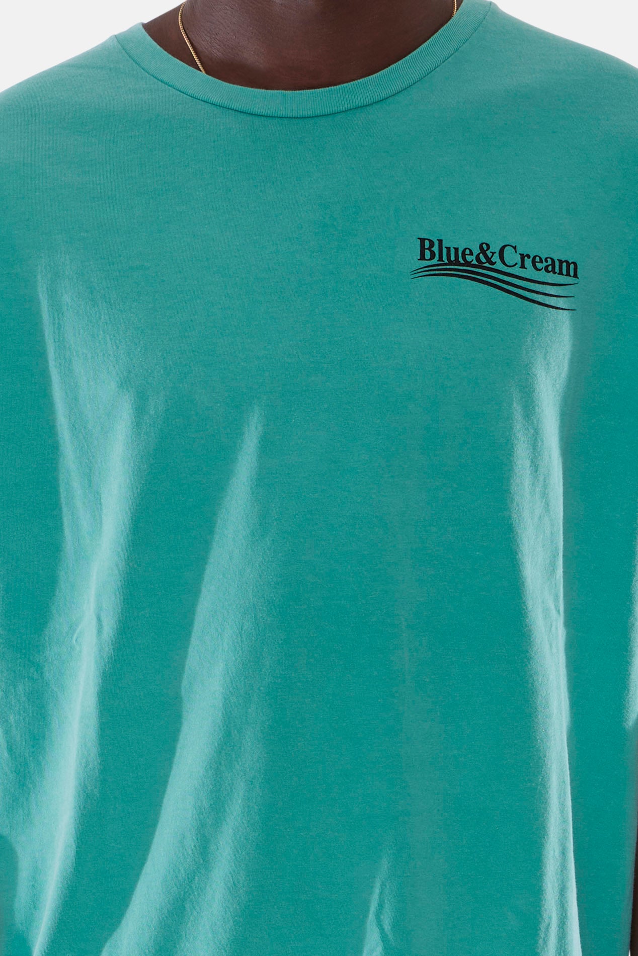 Blue&Cream Basic Burnout Tee - Light Grey