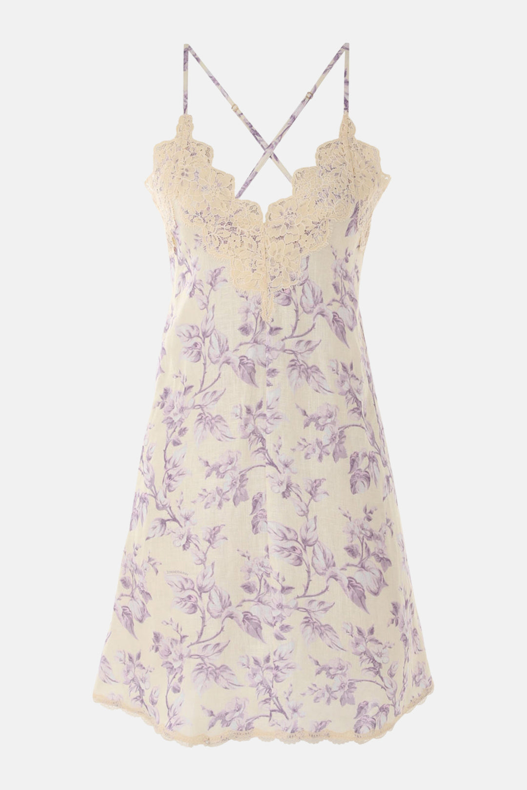 Halliday Swing Mini Dress Yellow/Lilac Floral