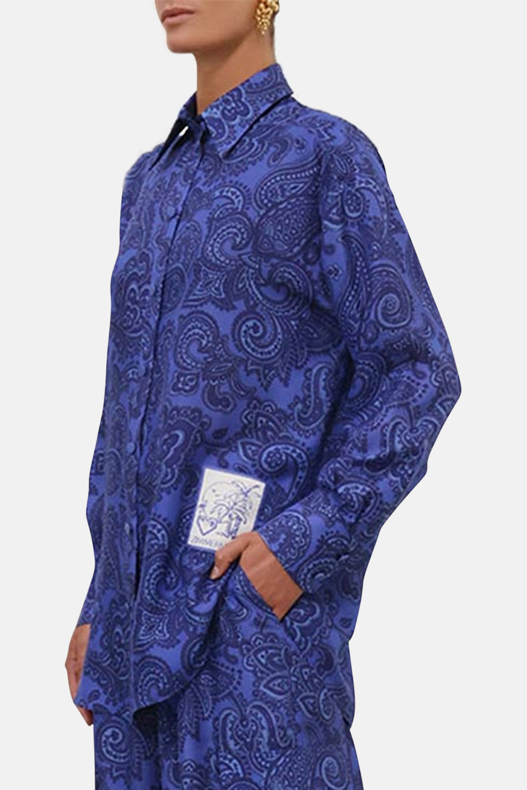 Ottie Relaxed Shirt Blue Paisley