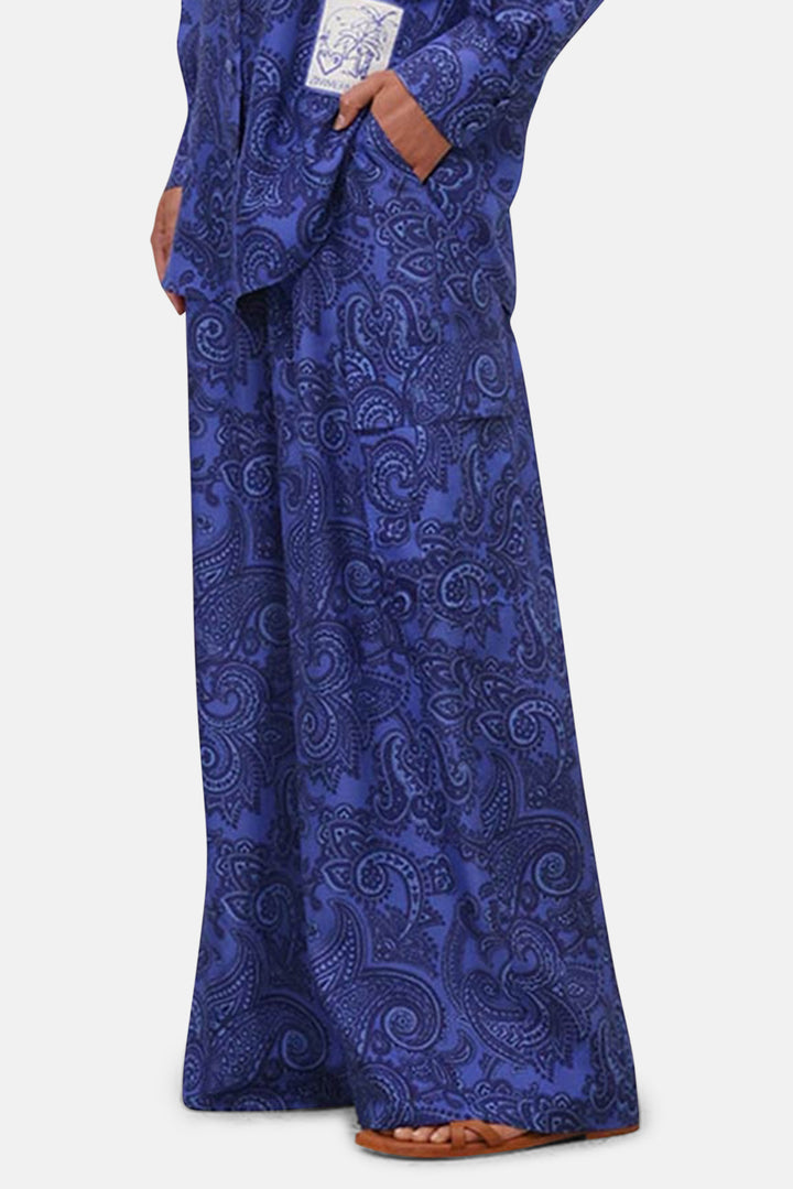 Ottie Relaxed Pant Blue Paisley