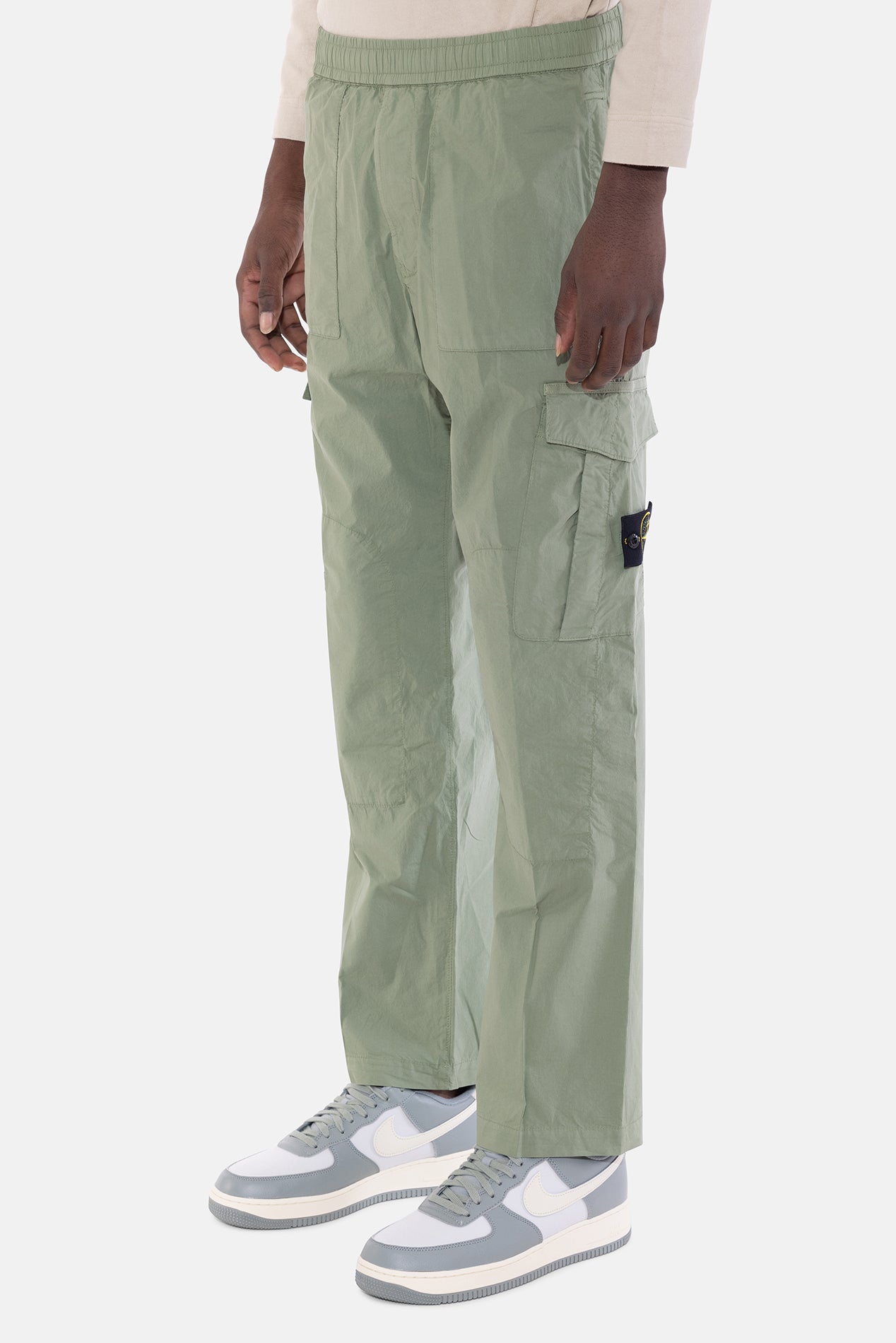 Stretch Cotton Tela Parachute Pants Sage