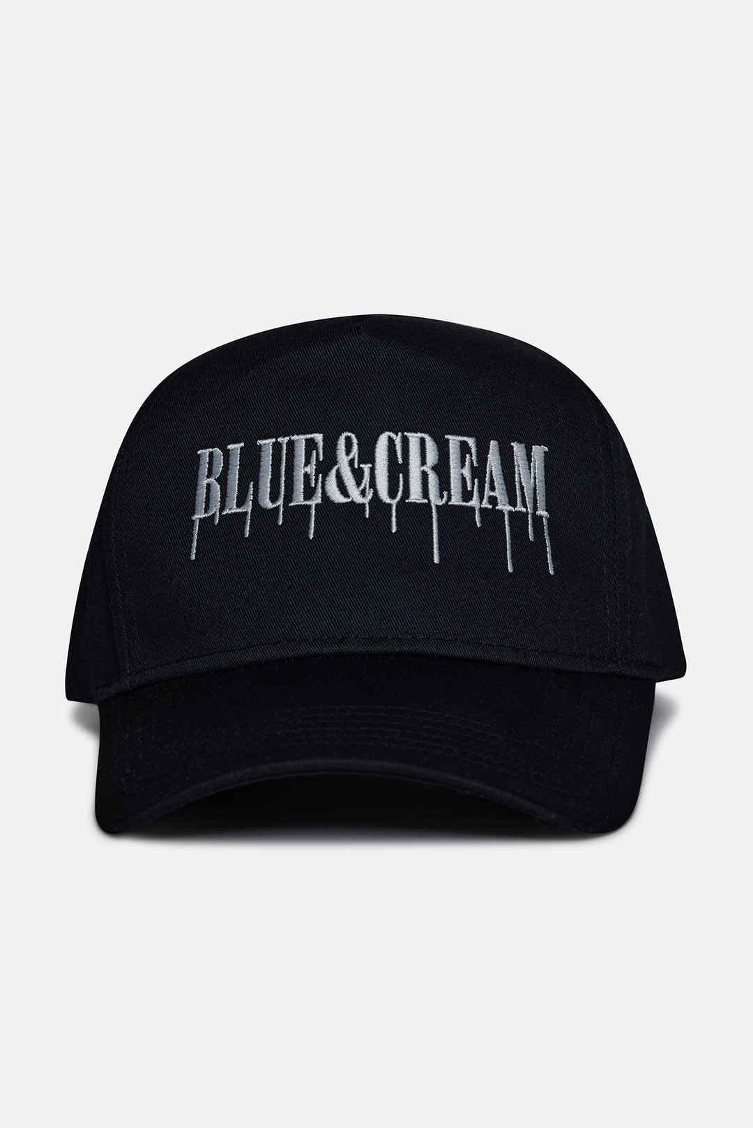 Blue&Cream Drip Baseball Cap Black