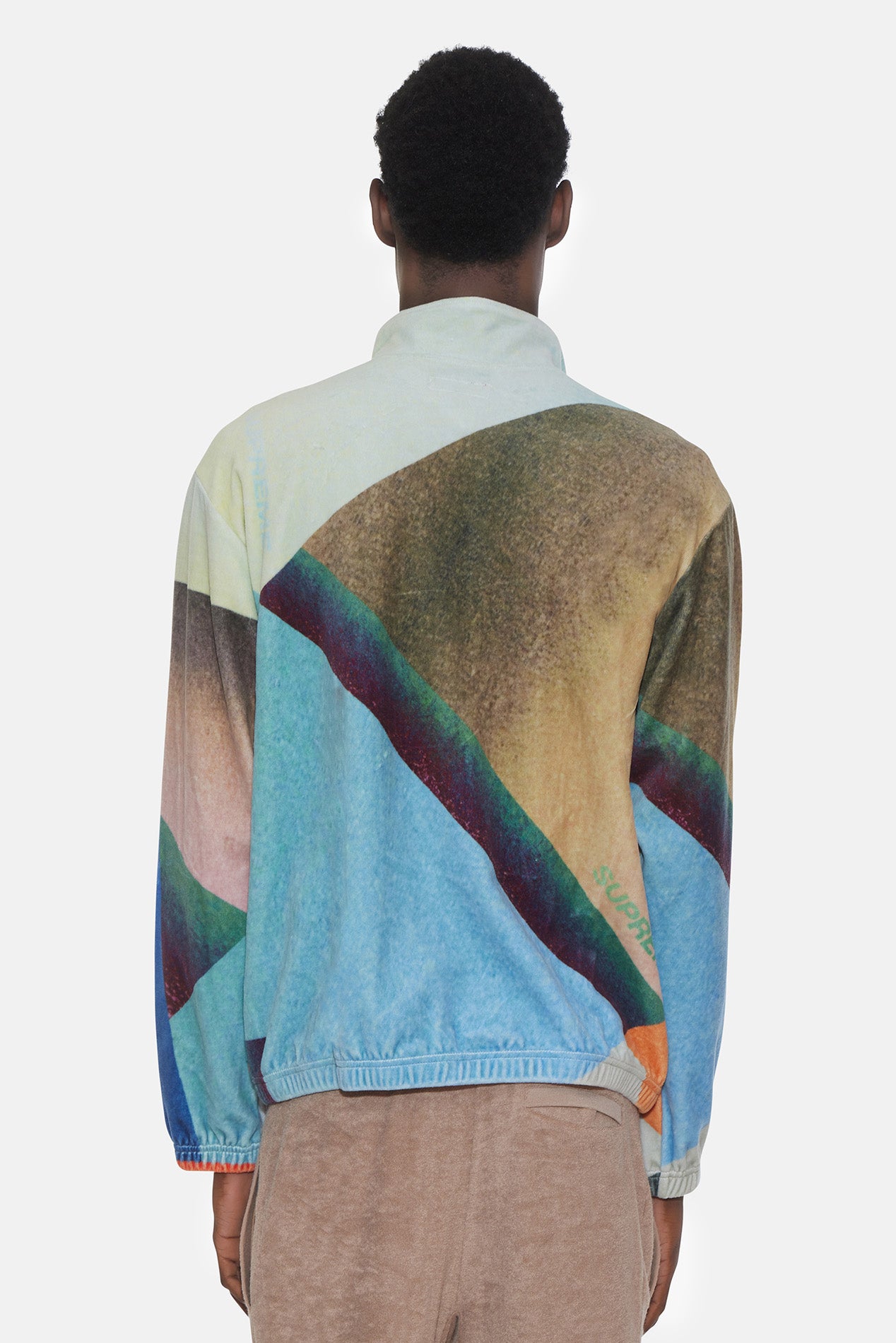 Supreme Geo Velour Track Jacket Multicolor – blueandcream