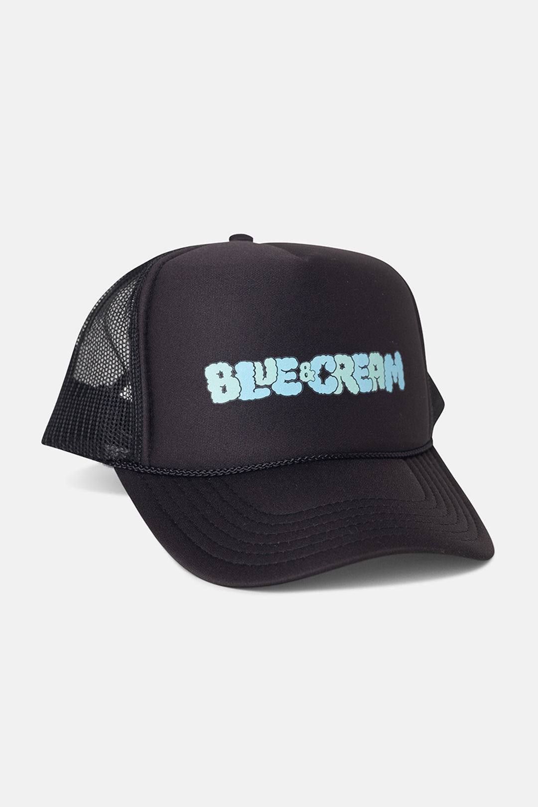 B&C Bubble Logo Mesh Trucker Hat Black