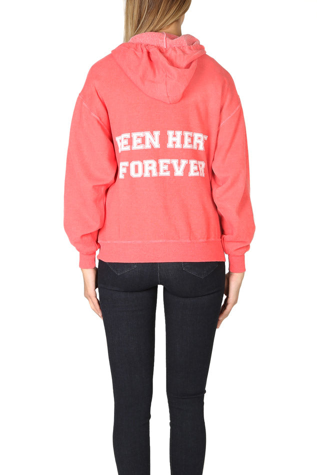 Been Here Forever Hoodie Red - blueandcream