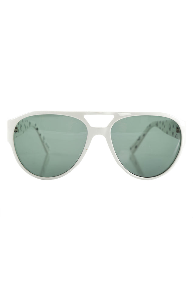 Leaf Sunglasses White - blueandcream
