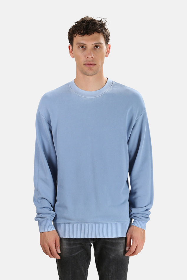Bronx Crew Sweatshirt Faded Denim - blueandcream