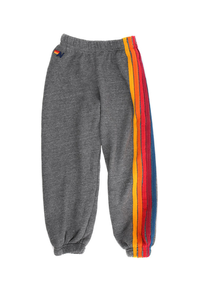 Kids Stripe Sweatpants Heather Grey1