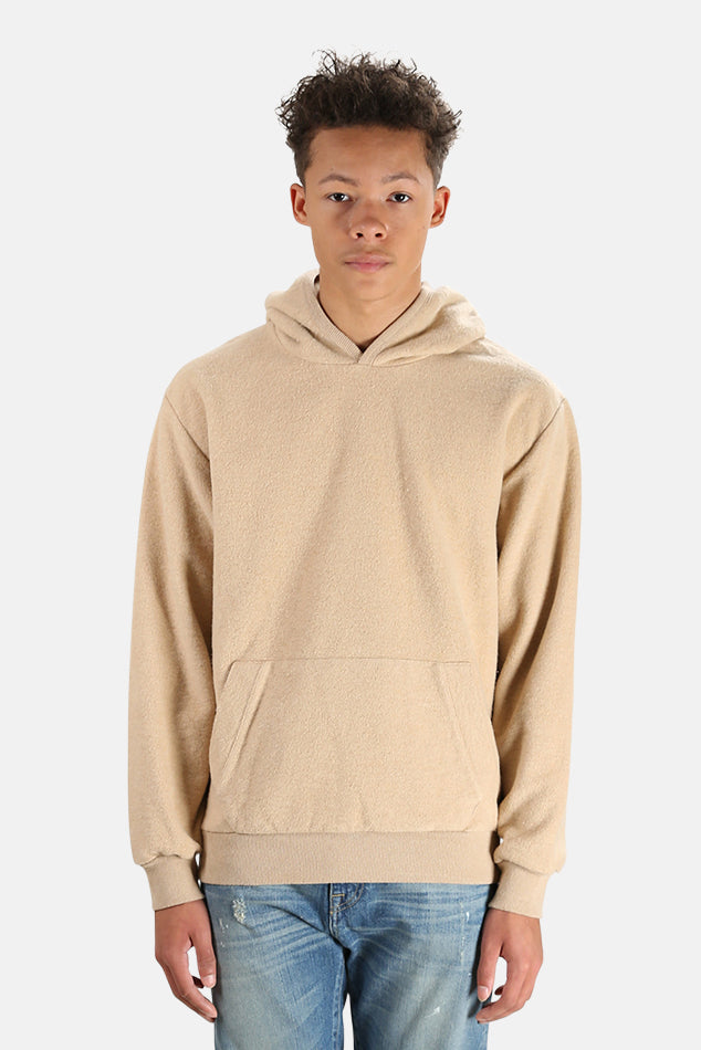 Matias Fleece Hoodie Camel blueandcream