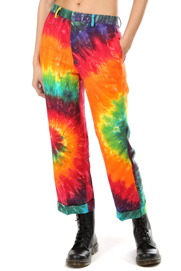 Straight Leg Trouser Tie Dye blueandcream