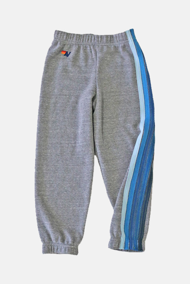 Kids Stripe Sweatpants Heather Grey/Blue Stripes1