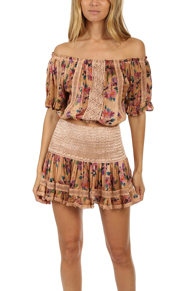 Coral Sunday Saint-Tropez Loulou Print Top