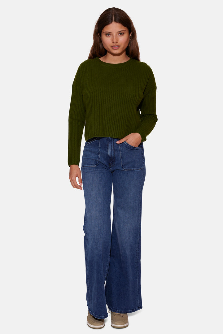Chase Crop Sweater Cactus