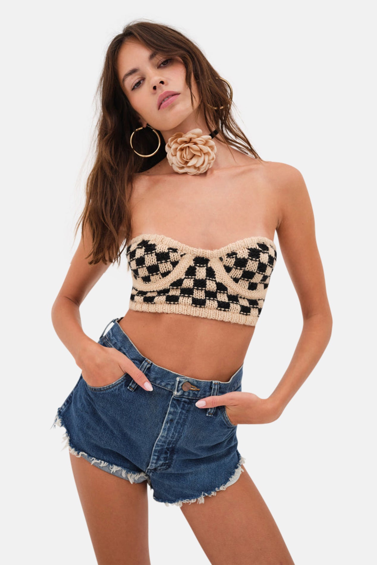 Lana Bustier Top Black – blueandcream