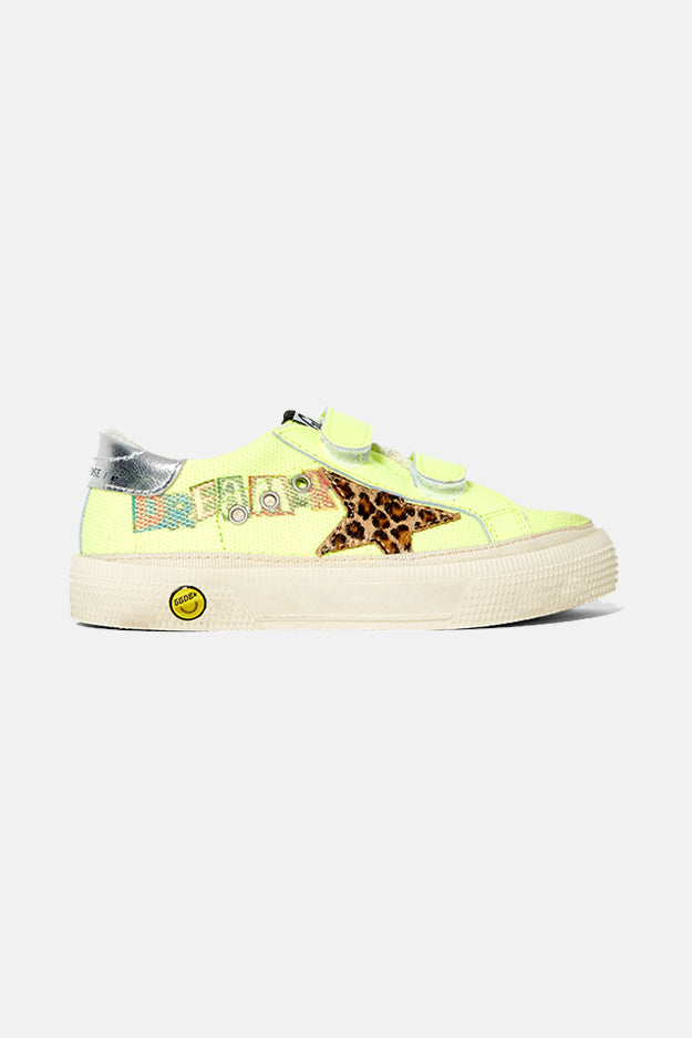 Kids May Low Top Sneaker Fluorescent Yellow