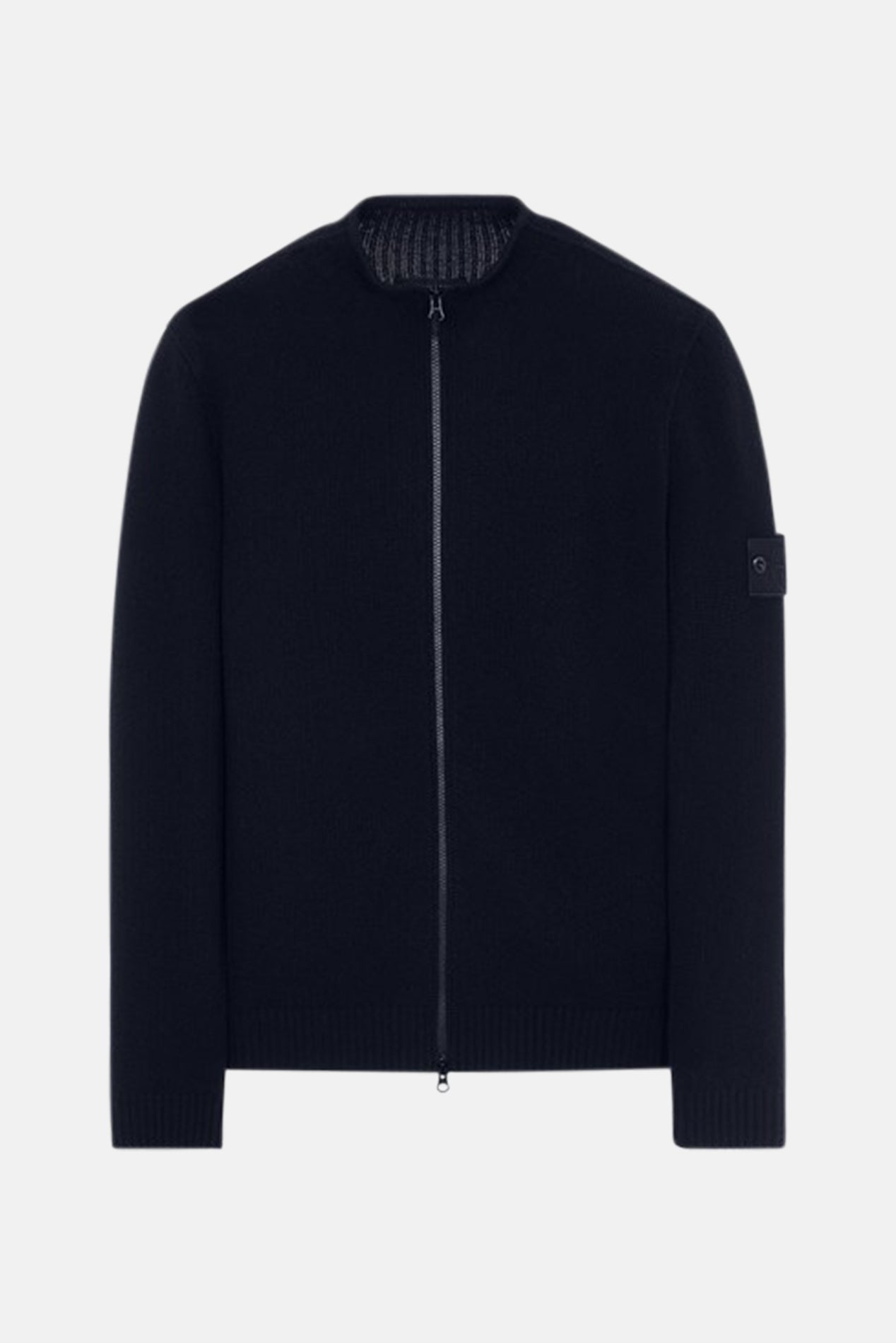 Ghost Piece Zip Cardigan Navy Blue