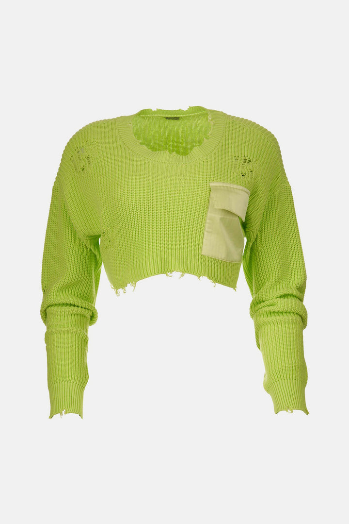 Cropped Devin Sweater Lime