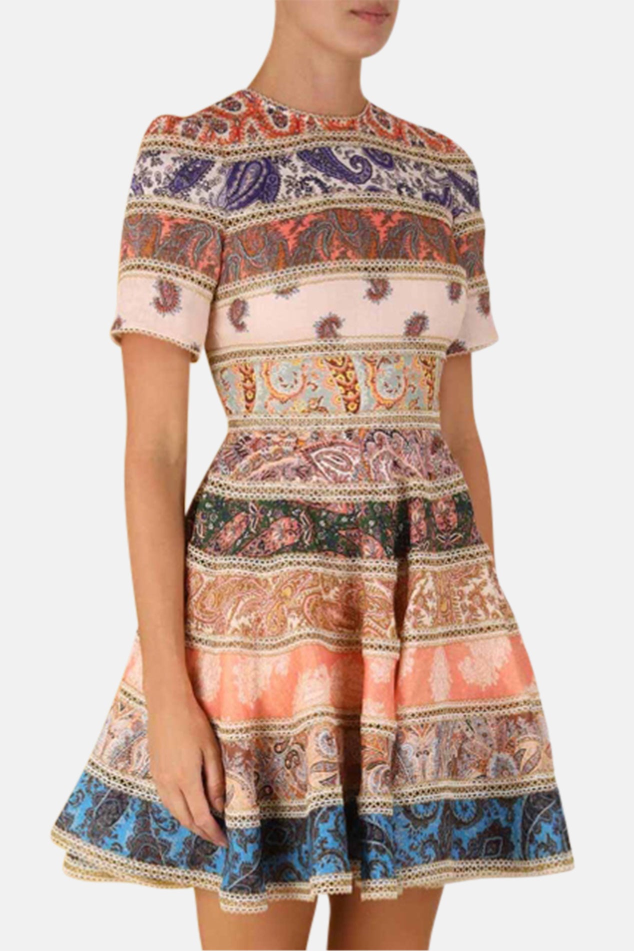 Devi Spliced Mini Dress – blueandcream