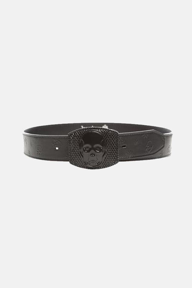 Skull Buckle Belt Black – blueandcream