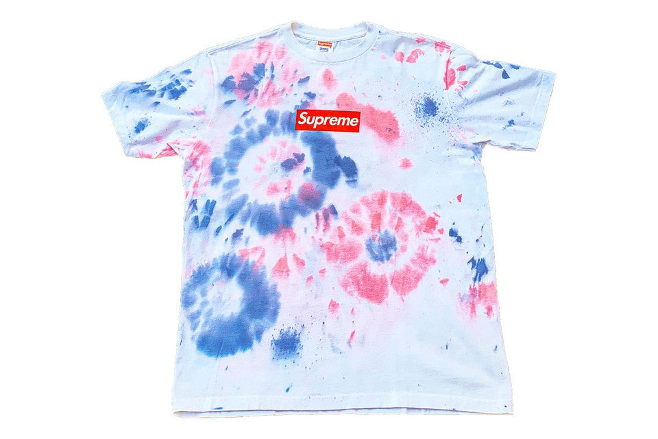 Supreme Box Logo Tee Tie Dye – blueandcream