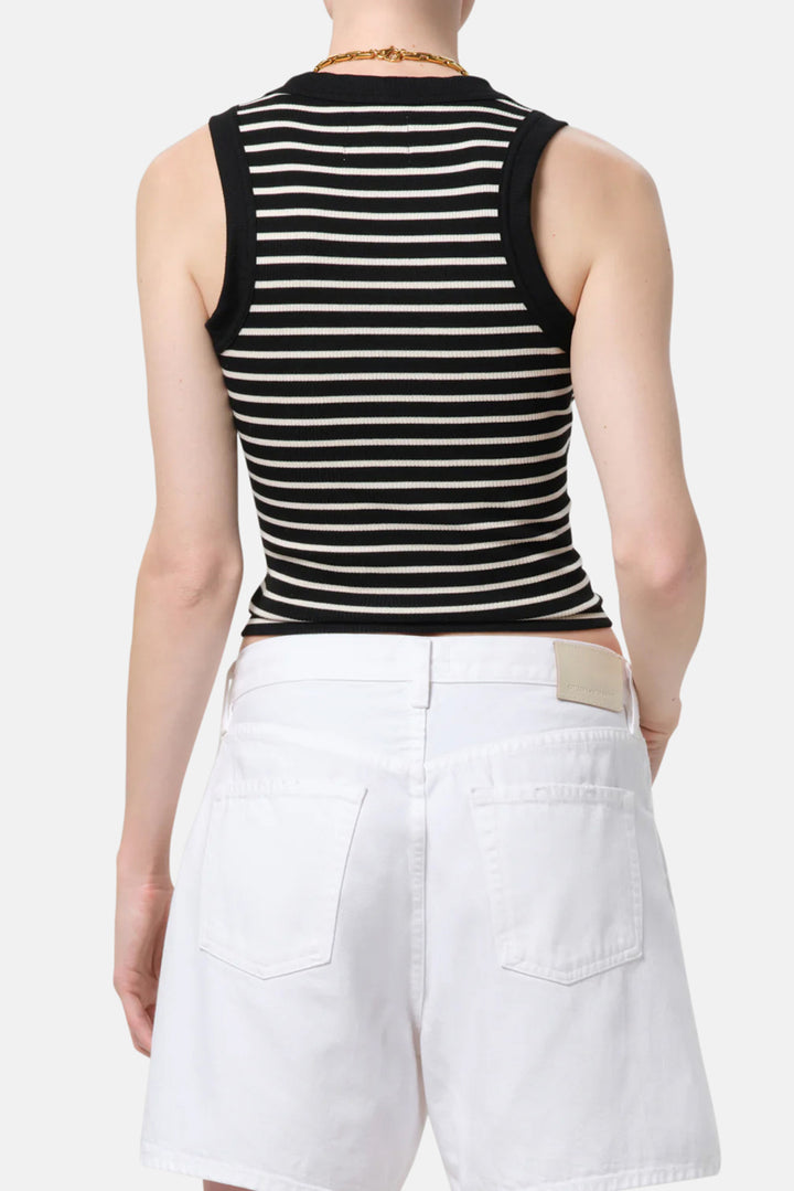 Caralyn Tank in Anthracite Stripe