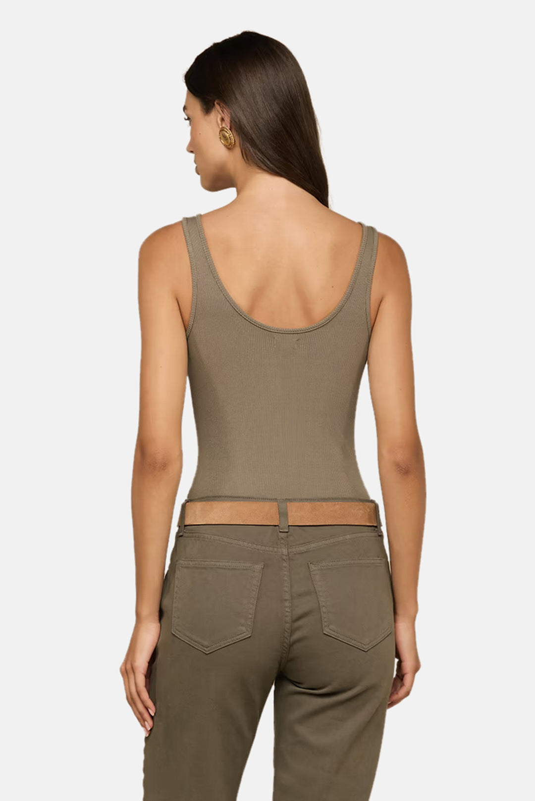 Nica Scoopneck Bodysuit Smokey Olive