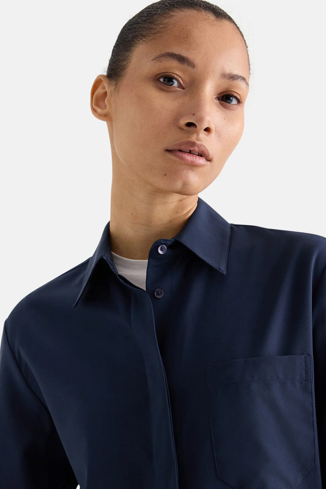 Cowboy Update Shirt in Ultrafine Twill Suiting Blueberry