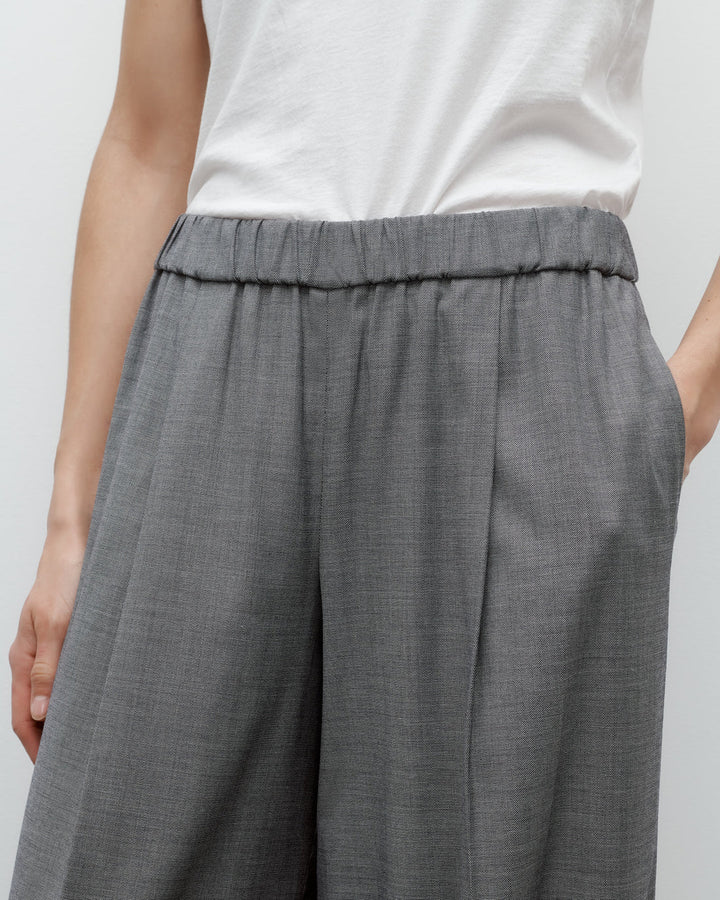 Eva Pant Wool/Viscose Medium Heather Grey