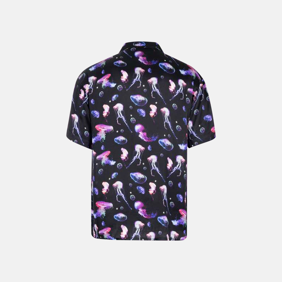 Jellyfish Allover Print Shirt Black