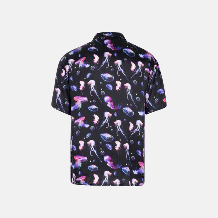 Jellyfish Allover Print Shirt Black