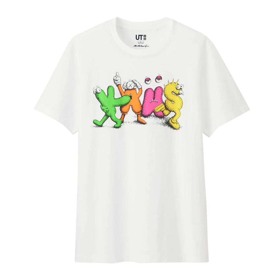 Kaws Color Character Letters Logo Tee White DS