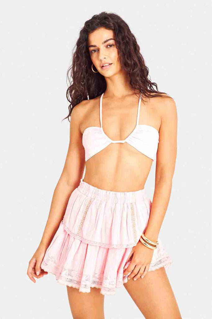 Loveshackfancy ruffle mini skirt pink hotsell