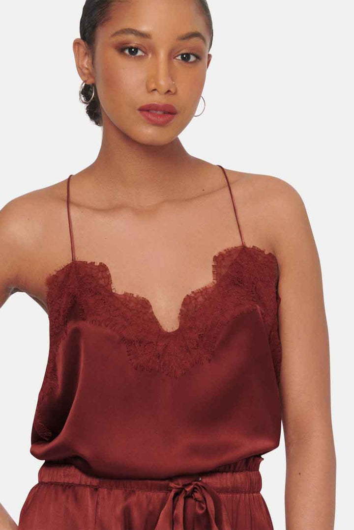 Racer Charmeuse Cami Spice