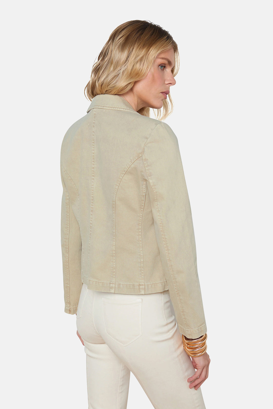 Wayne Crop Double Breasted Jacket Sand Dune