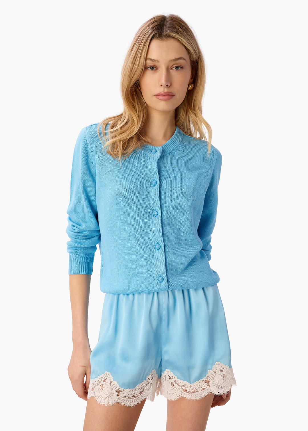 Anora Silk Short Blue Grotto